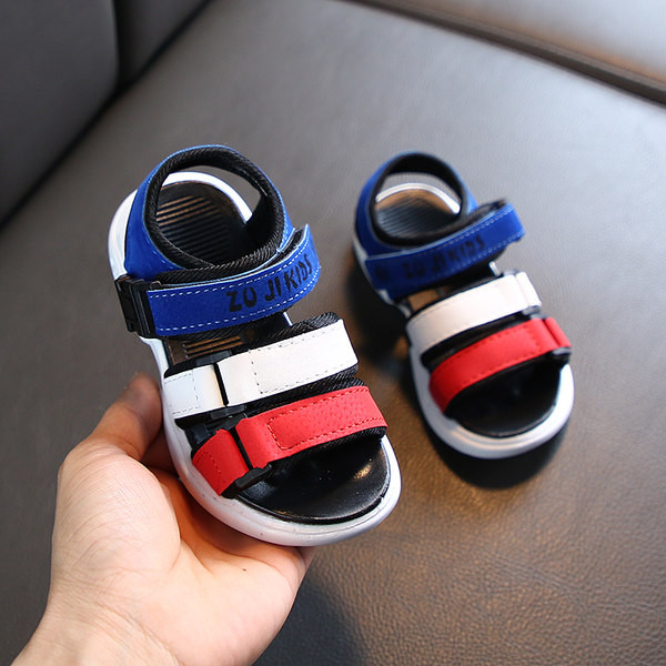 Детски сандали с лепенки - четири цвята