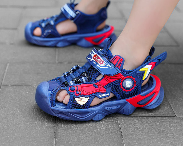Летни детски сандали с 3D елемент за момчета