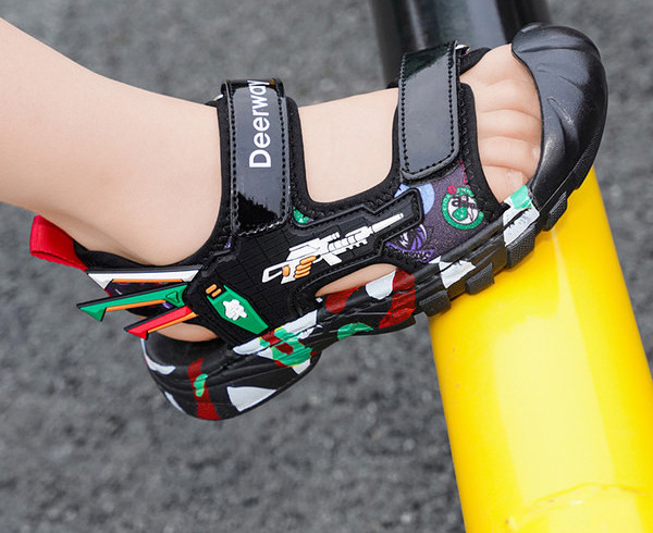 Детски сандали с цветен десен - няколко цвята