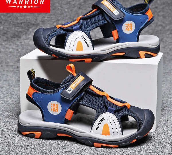 Нов модел детски сандали с каишки от еко кожа и текстил