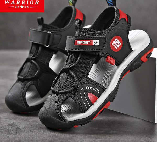 Нов модел детски сандали с каишки от еко кожа и текстил