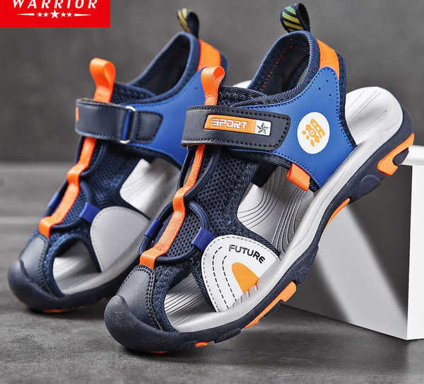 Нов модел детски сандали с каишки от еко кожа и текстил