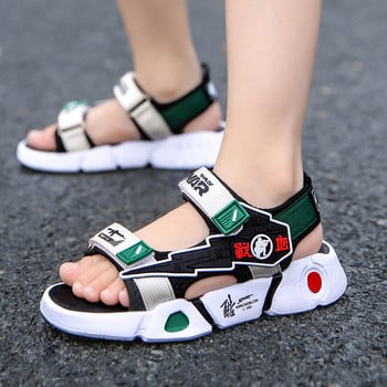 Back force boy sandals 2021 Summer new fashion mid -style girl soft beach shoes children shoes children\'s shoes