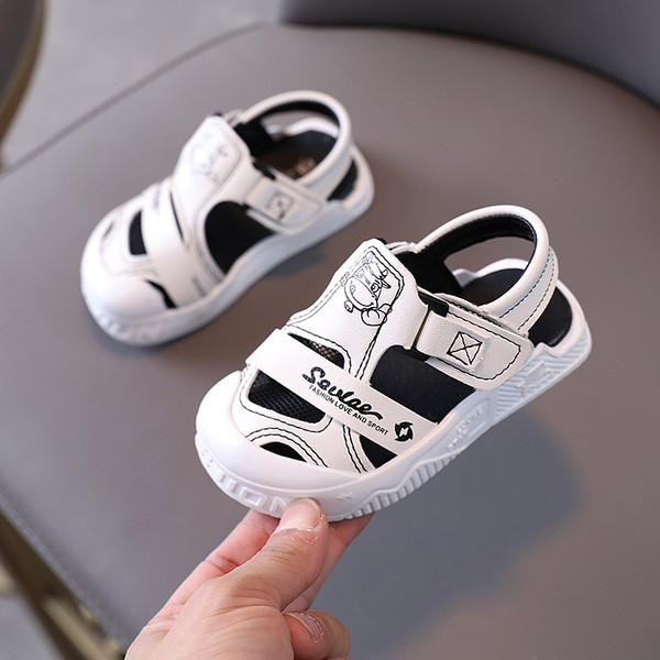 Νέο μοντέλο παιδικά έκο δερμάτινα σανδάλια με επιγραφή σε δύο χρώματα