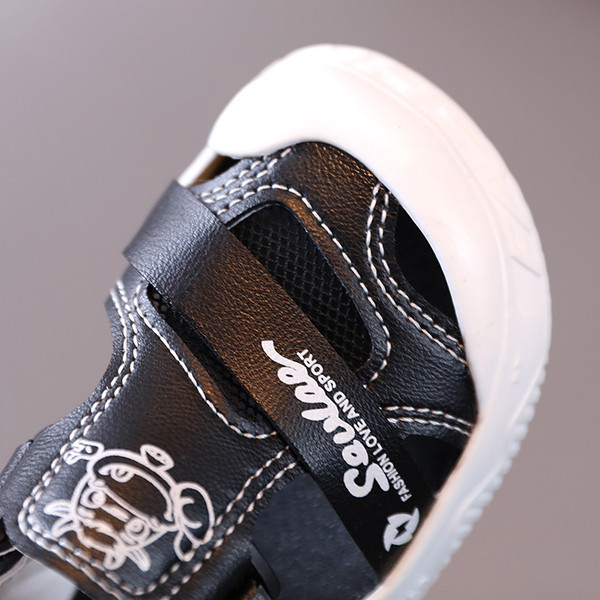 Νέο μοντέλο παιδικά έκο δερμάτινα σανδάλια με επιγραφή σε δύο χρώματα