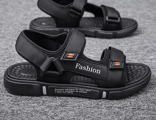 Сандали за момчета с текстилни каишки - големи размери