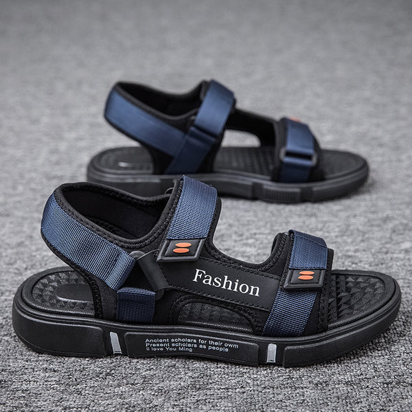 Сандали за момчета с текстилни каишки - големи размери