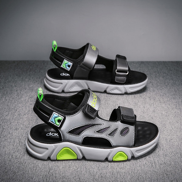 Feliratos műbőr szandál fiúknak