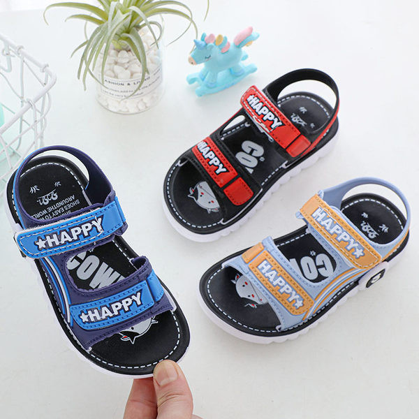 Gyermek szandál három virágos felirattal