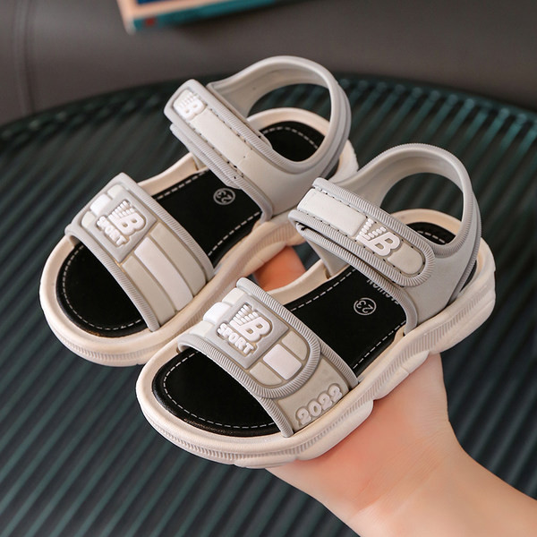 Gyermek szandál textil pántokkal és gumi elemekkel