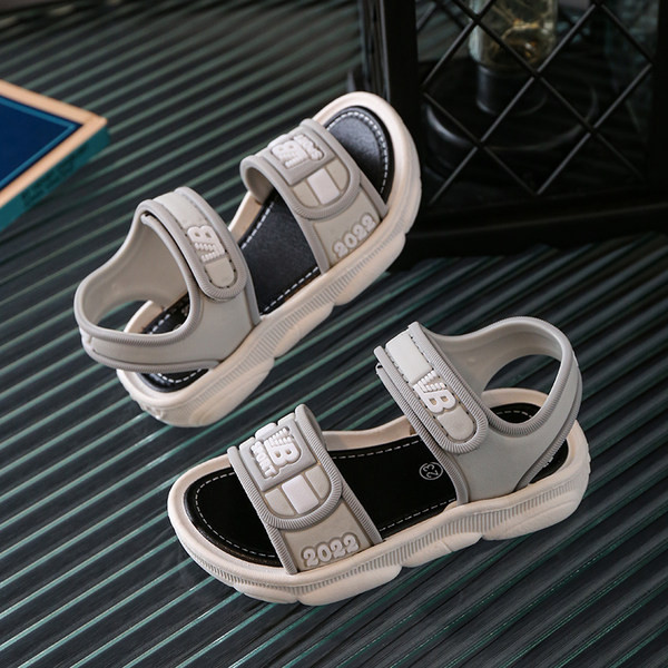 Gyermek szandál textil pántokkal és gumi elemekkel