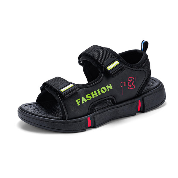 Fiú szandál eco bőr pánttal és textilekkel