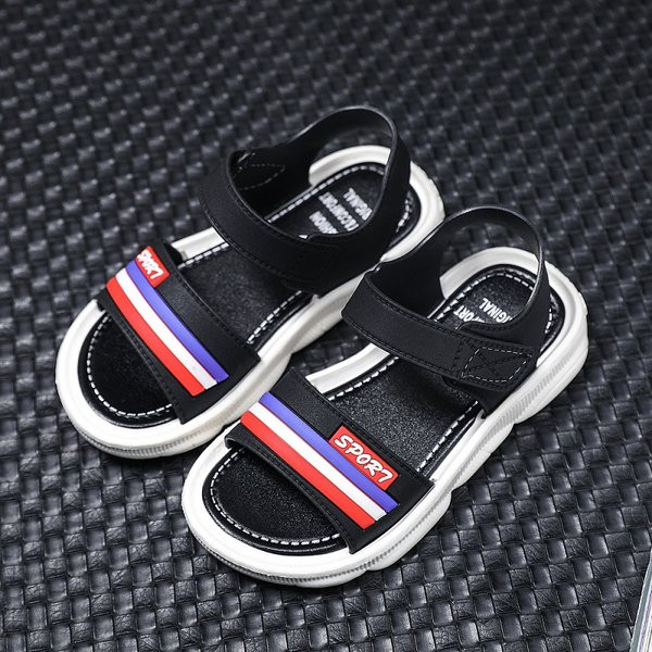 Bőr szandál fiúknak felirattal