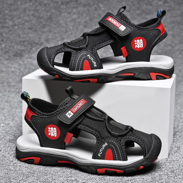 Lapos talpú, zárt textil szandál fiúknak