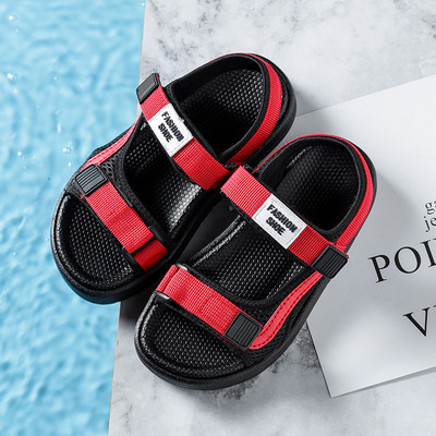 Gyermek textil szandál tépőzárral és felirattal