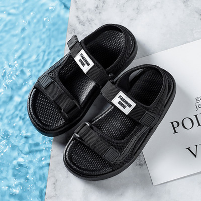 Gyermek textil szandál tépőzárral és felirattal