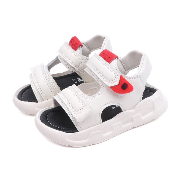 Alkalmi gyerekszandál műbőrből, lapos talppal