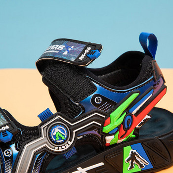 Нов модел сандали за момчета с цветен десен 