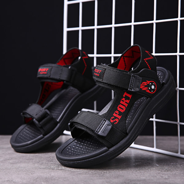 Gyermek textil szandál felirattal és matricákkal - három színben