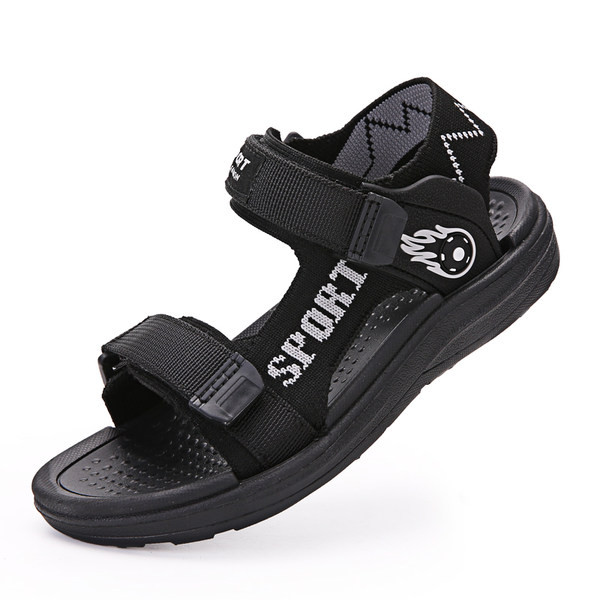 Gyermek textil szandál felirattal és matricákkal - három színben