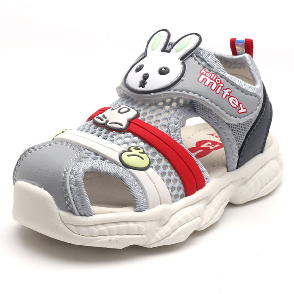 Gyerekszandál lányoknak és fiúknak hálóval és rátéttel