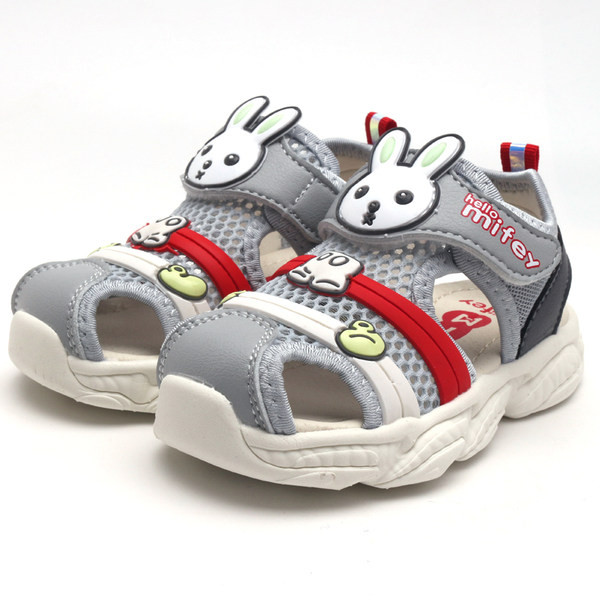 Gyerekszandál lányoknak és fiúknak hálóval és rátéttel