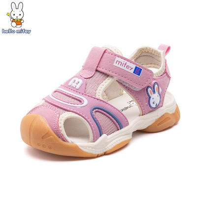 Gyermek zárt textil szandál rátéttel