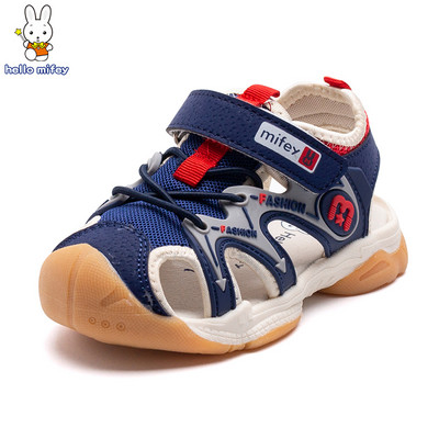 Gyermek zárt textil szandál rátéttel