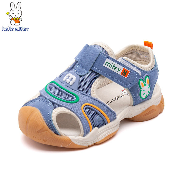 Gyermek zárt textil szandál rátéttel