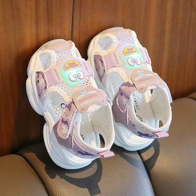 Gyerekszandál hálós anyagból és öko bőrből