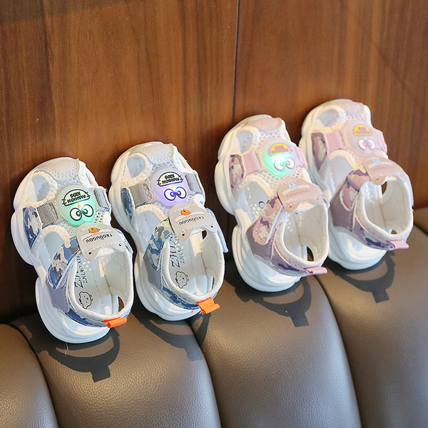 Gyerekszandál hálós anyagból és öko bőrből