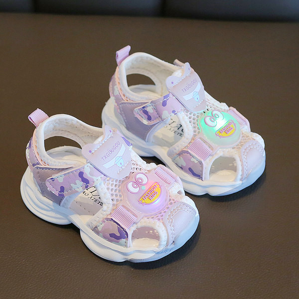 Gyerekszandál hálós anyagból és öko bőrből