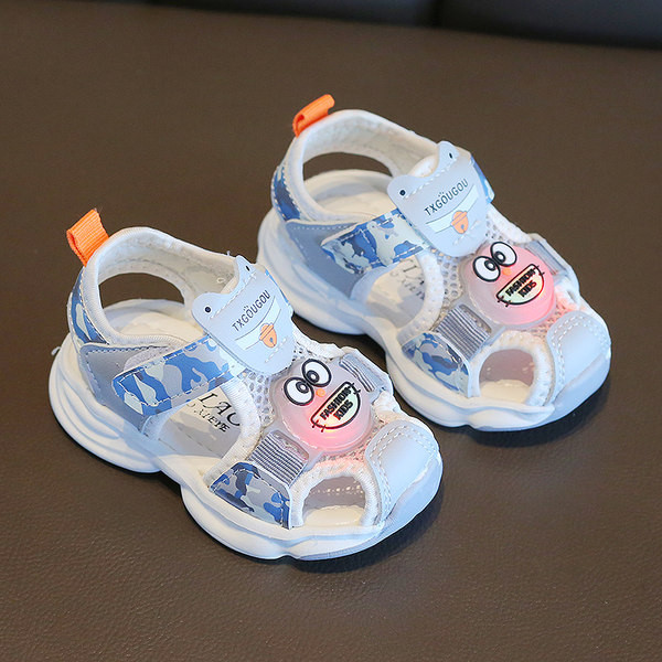 Gyerekszandál hálós anyagból és öko bőrből