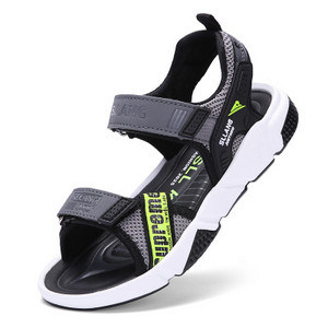 Casual σανδάλια για αγόρια με επιγραφή velcro και επίπεδη σόλα