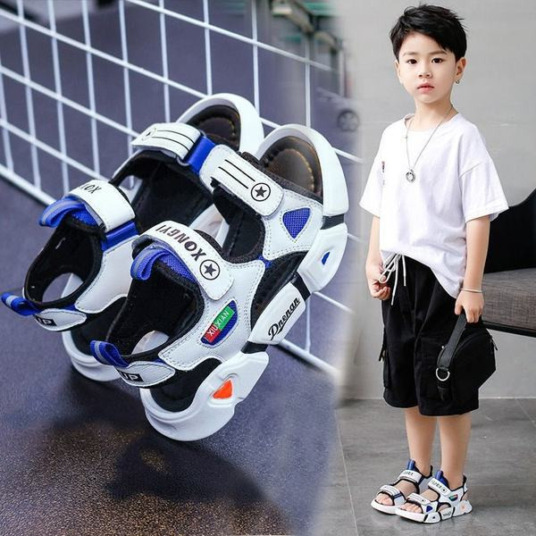 Παιδικά σανδάλια με βελκρό - διχρωμία