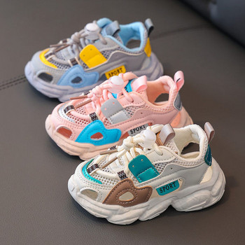 Нов модел детски сандали с мрежеста част и връзки