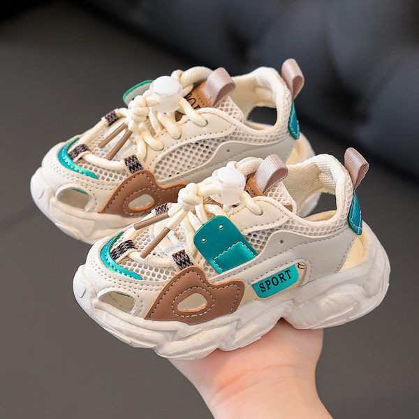 Νέο μοντέλο παιδικά σανδάλια με διχτυωτό μέρος και κορδόνια