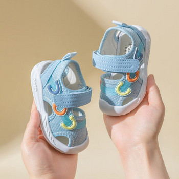 Летни детски сандали за момичета и момчета от текстил