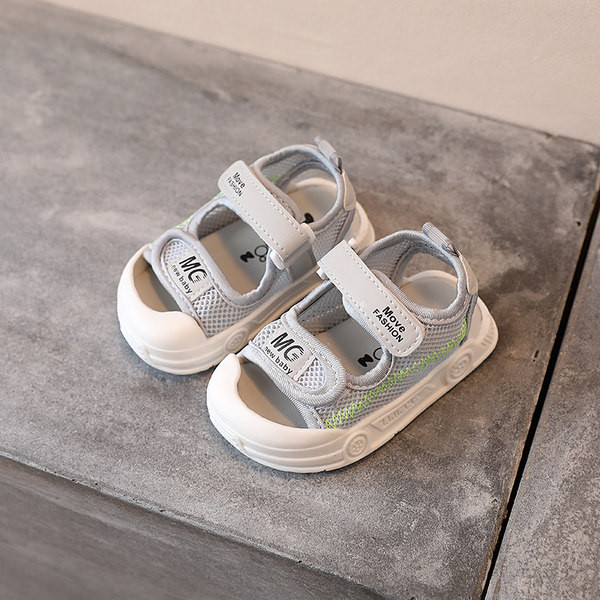Καλοκαιρινά κλειστά σανδάλια με διχτυωτό και βέλκρο για αγόρια και κορίτσια