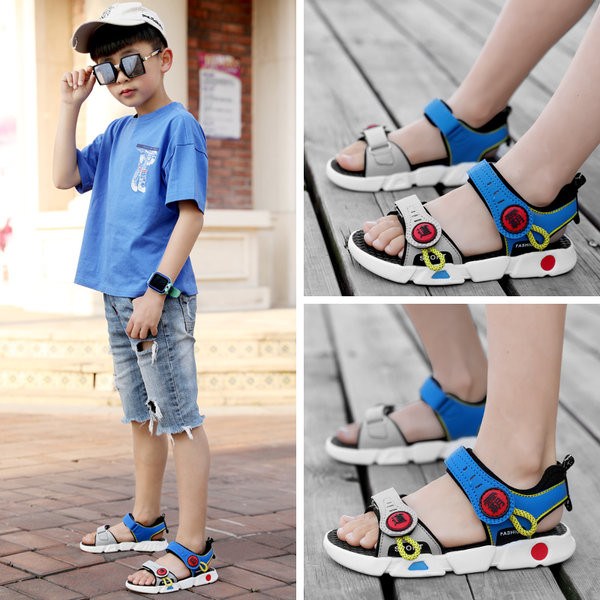 Παιδικά σανδάλια με μοτίβο με σχέδια και  velcro