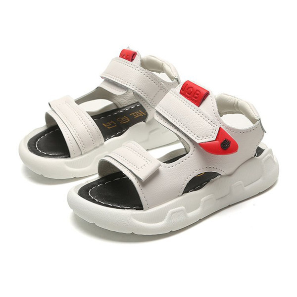 Παιδικά πέδιλα με βελκρό σε μαύρο και άσπρο χρώμα