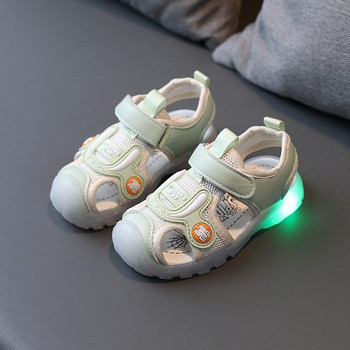 Ежедневни детски сандали със светещи подметки за момчета