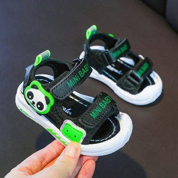 Нов модел детски сандали с цветна апликация и лепенки