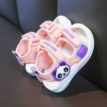 Нов модел детски сандали с цветна апликация и лепенки