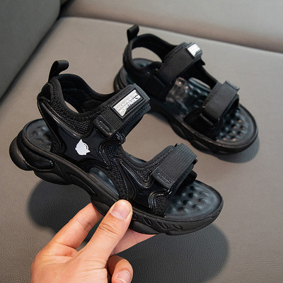 Fiú szandál textil pánttal és matricákkal