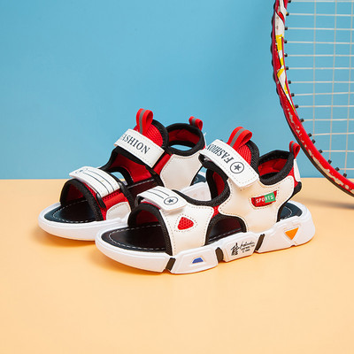 Παιδικά σανδάλια με πολύχρωμη διακόσμηση τρία χρώματα