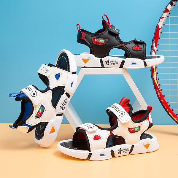 Παιδικά σανδάλια με πολύχρωμη διακόσμηση  τρία χρώματα