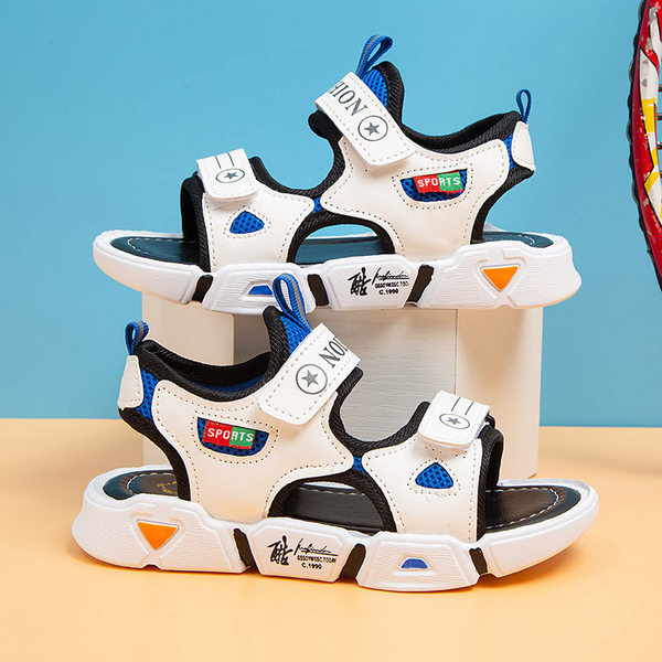 Παιδικά σανδάλια με πολύχρωμη διακόσμηση  τρία χρώματα