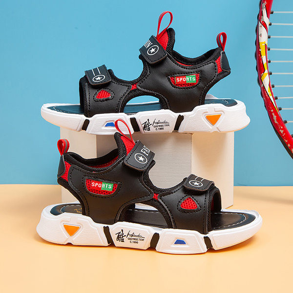 Παιδικά σανδάλια με πολύχρωμη διακόσμηση  τρία χρώματα