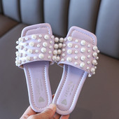 Moodsad laste nahast pärlitega sussid - tüdrukutele